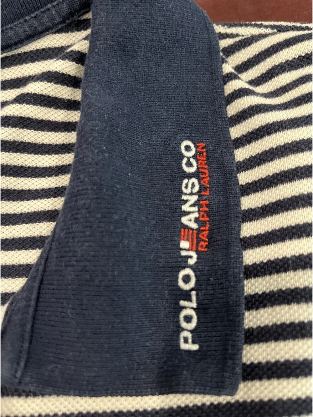 VTG Y2K POLO JEANS COMPANY STRIPED POLO SHIRT SIZE XXL MADE IN USA VGC